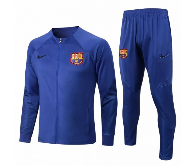 2022-23 FC Barcelona Blue Training Presentation Soccer Tracksuit