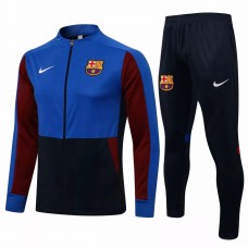 2021-22 FC Barcelona Blue Training Presentation Soccer Tracksuit