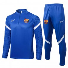 2021-22 FC Barcelona Blue Training Technical Soccer Tracksuit 2021-22 FC Barcelona Blue Training Technical Soccer Tracksuit