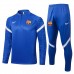 2021-22 FC Barcelona Blue Training Technical Soccer Tracksuit