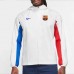 23-24 FC Barcelona Mens AWF Raglan Hoodie Jacket White
