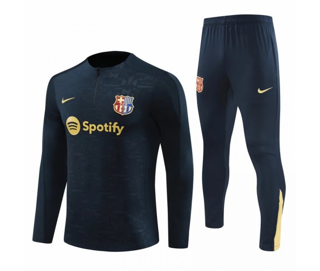 24-25 FC Barcelona Mens Navy Training Technical Tracksuit