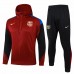 24-25 FC Barcelona Mens Red Hooded Presentation Tracksuit
