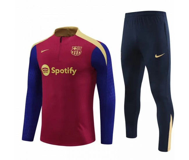 24-25 FC Barcelona Mens Red Training Technical Tracksuit