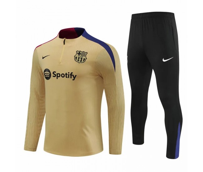 24-25 FC Barcelona Mens Gold Training Technical Tracksuit