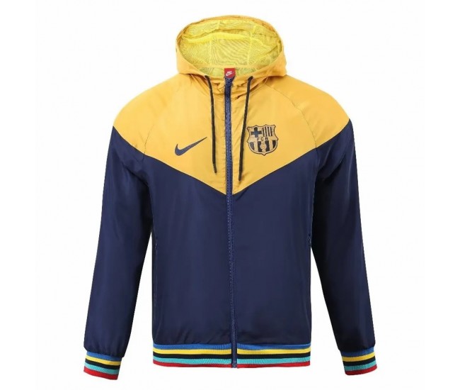 23-24 FC Barcelona Mens Windrunner Full Zip Hooded Jacket