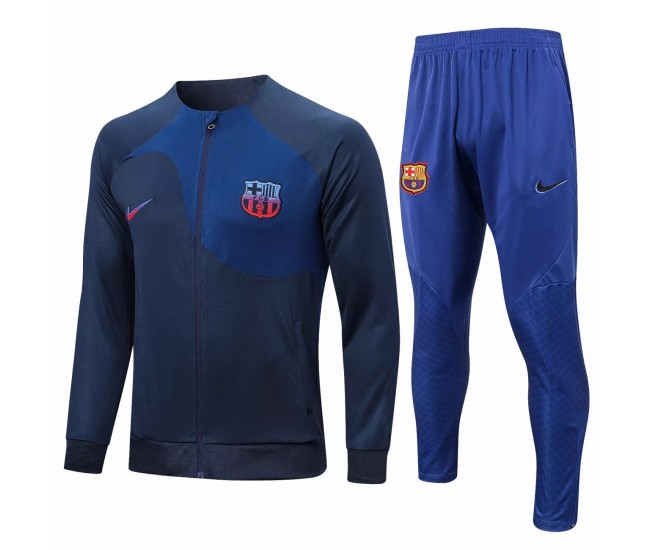 2022-23 FC Barcelona Navy Training Presentation Soccer Tracksuit