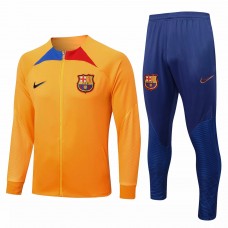 2022-23 FC Barcelona Orange Training Presentation Soccer Tracksuit