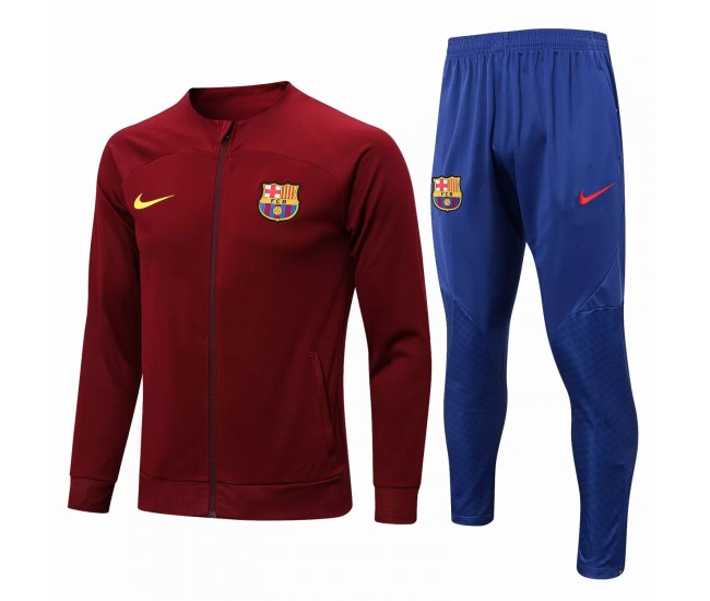 2022-23 FC Barcelona Red Training Presentation Soccer Tracksuit