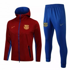 2021 FC Barcelona Soccer Hooded Presentation Tracksuit Red 2021 FC Barcelona Soccer Hooded Presentation Tracksuit Red