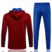 2021 FC Barcelona Soccer Hooded Presentation Tracksuit Red