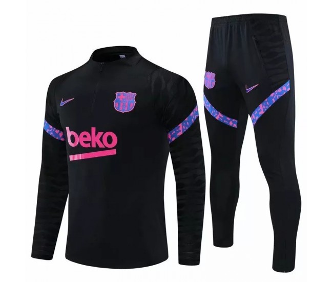 2021 FC Barcelona Training Technical Soccer Tracksuit Black