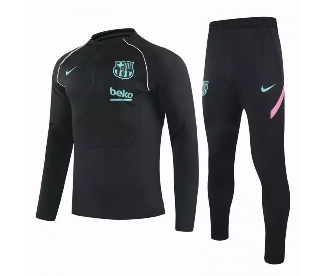 FC Barcelona Football Training Technical Tracksuit Black 2021