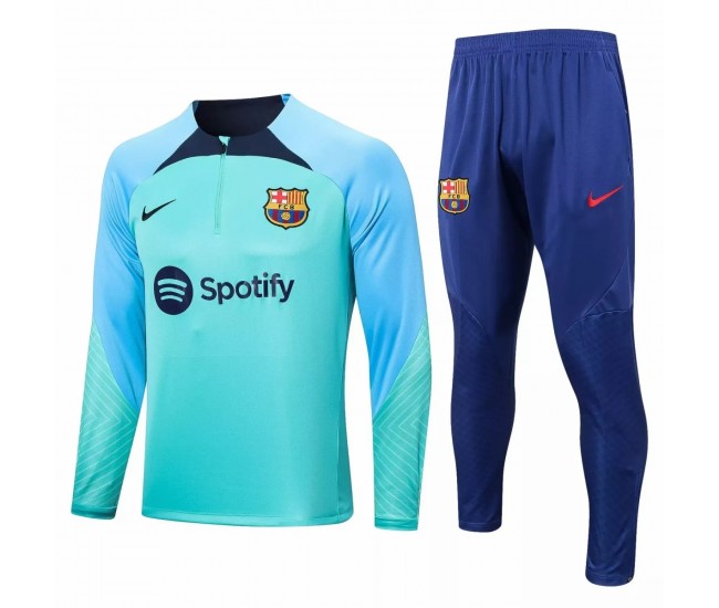 2022-23 FC Barcelona Blue Strike Training Technical Soccer Tracksuit