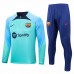 2022-23 FC Barcelona Blue Strike Training Technical Soccer Tracksuit