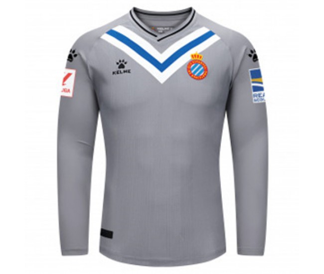 23-24 RCD Espanyol Mens Grey Long Sleeve Goalkeeper Jersey