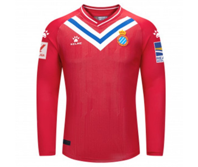 23-24 RCD Espanyol Mens Red Long Sleeve Goalkeeper Jersey