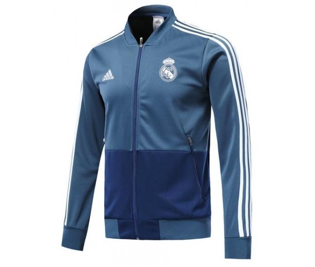 Real Madrid Anthem Full-Zip Light Blue Jacket