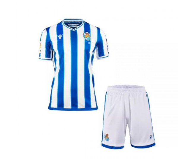 Real Sociedad Home Football Kit 2020 2021 Kids