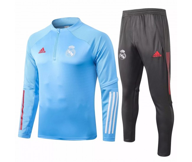 Real Madrid Training Sweat Soccer Blue Tracksuit 2020