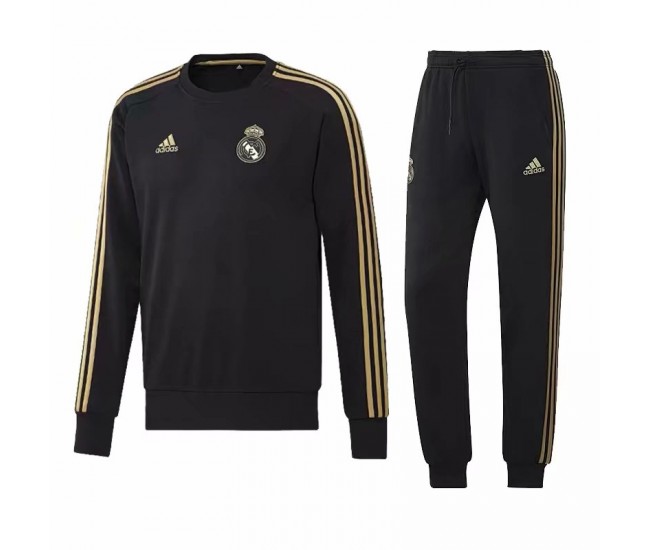 Real Madrid Training Sweat Soccer Black Tracksuit 2019/20