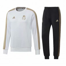 Real Madrid Training Sweat Soccer White Tracksuit 2019/20