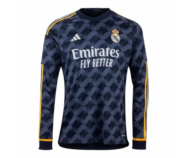 23-24 Real Madrid Mens Long Sleeve Away Jersey