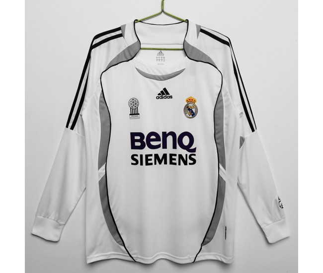 2006-2007 Real Madrid Long Sleeve Home Retro Jersey