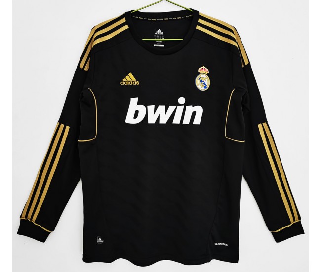 2011-2012 Real Madrid Long Sleeve Away Retro Jersey 