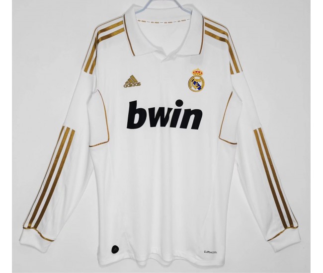 2011-2012 Real Madrid Long Sleeve Home Retro Jersey 
