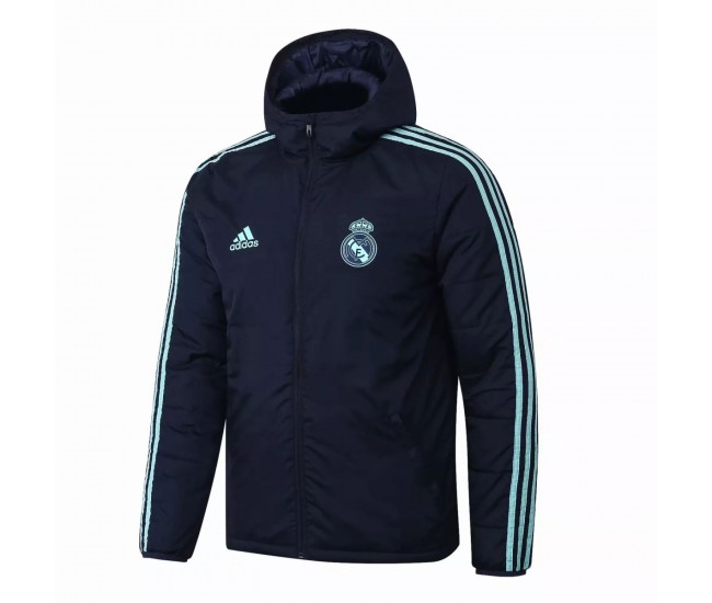 Real Madrid All Weather Windrunner Football Jacket Navy 2021
