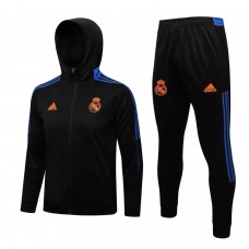 2021-22 Real Madrid Black Hooded Presentation Football Tracksuit 2021-22 Real Madrid Black Hooded Presentation Football Tracksuit