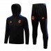 2021-22 Real Madrid Black Hooded Presentation Football Tracksuit