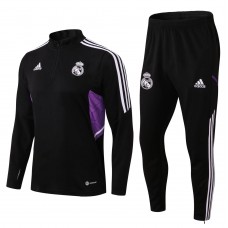 2022-23 Real Madrid Black Technical Training Soccer Tracksuit