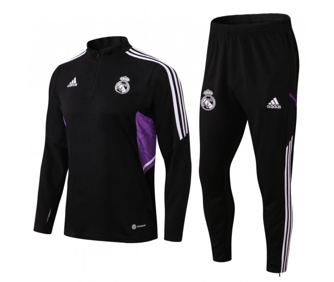 2022-23 Real Madrid Black Technical Training Soccer Tracksuit