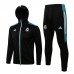 2021-22 Real Madrid FC Black Hooded Presentation Soccer Tracksuit