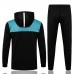 2021-22 Real Madrid FC Black Hooded Presentation Soccer Tracksuit