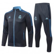  2021-22 Real Madrid Grey Training Presentation Soccer Tracksuit