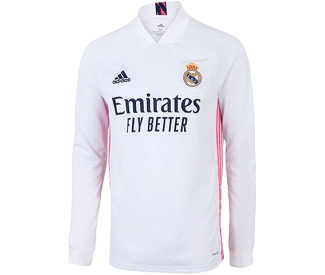 Real Madrid Home Long Sleeve Shirt 2020 2021