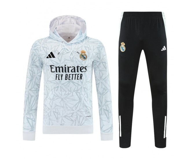 2025-26 Real Madrid Mens Hooded Training Sweat Football Tracksuit