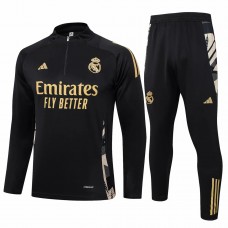 24-25 Real Madrid Mens Black Training Technical Tracksuit