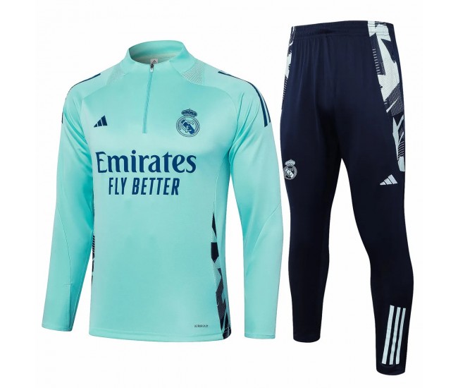 24-25 Real Madrid Mens Green Training Technical Tracksuit
