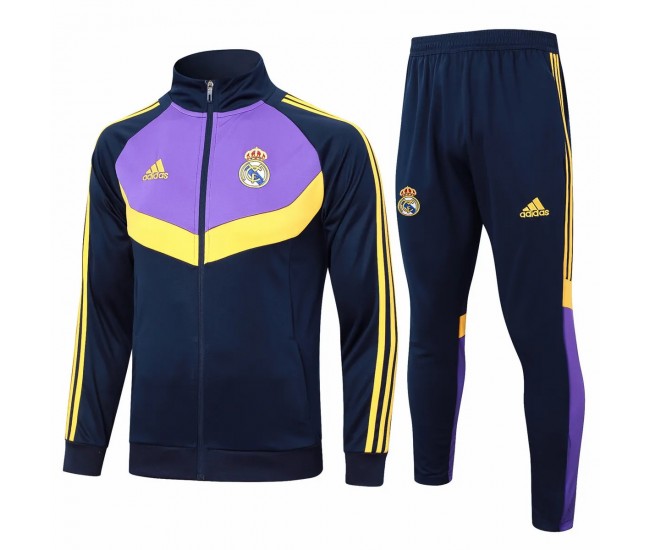 24-25 Real Madrid Mens Navy Training Presentation Tracksuit