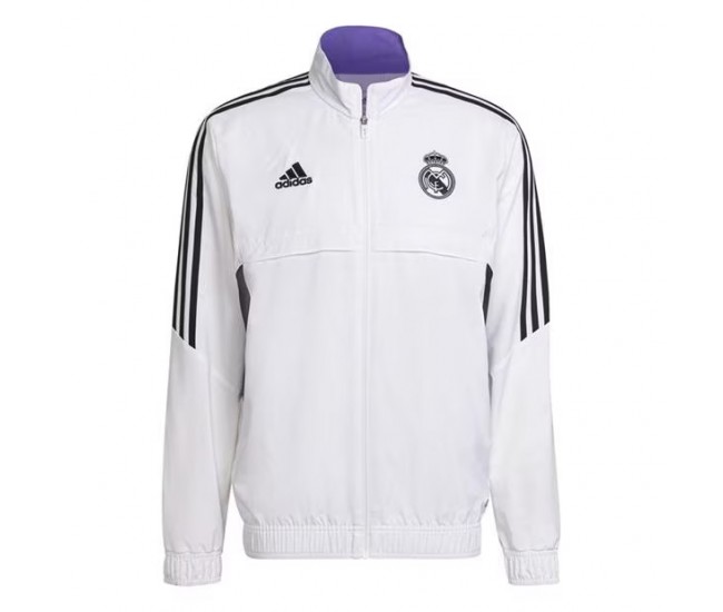 23-24 Real Madrid Mens Presentation Jacket White