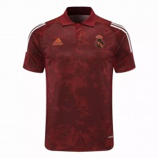 Real Madrid Polo Shirt UCL Maroon Texture 2021