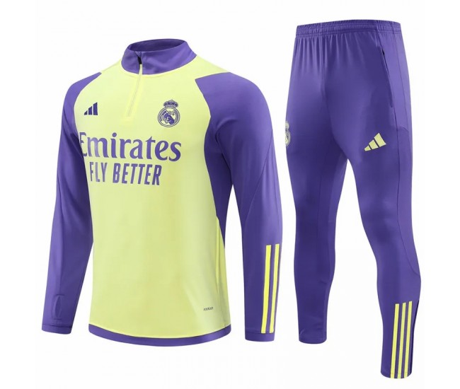 23-24 Real Madrid Purple Training Technical Soccer Tracksuit