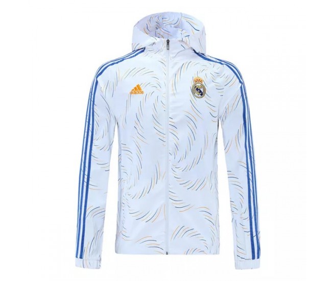 2021 Real Madrid Training All Weather Jacket White