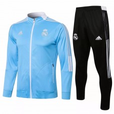  2021-22 Real Madrid Blue Training Presentation Soccer Tracksuit