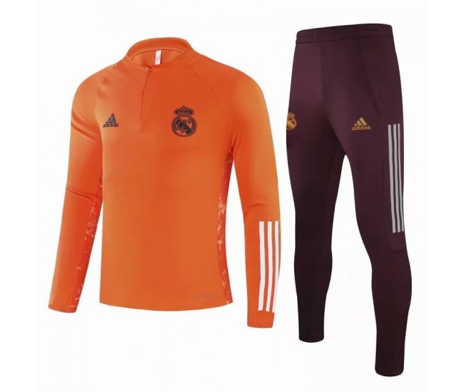 Real Madrid Training Football Tracksuit Orange 2021