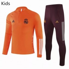 Real Madrid Training Football Tracksuit Orange Kids 2021